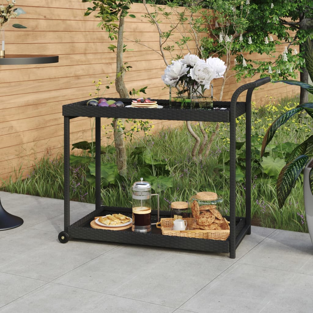 bar cart 100x poly rattan   bar cart 100x
