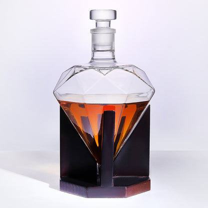 Borosilicate glass diamond decanter