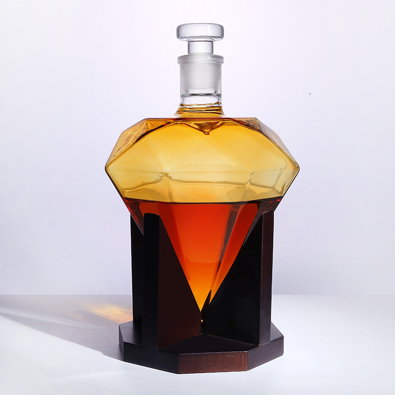 Borosilicate glass diamond decanter