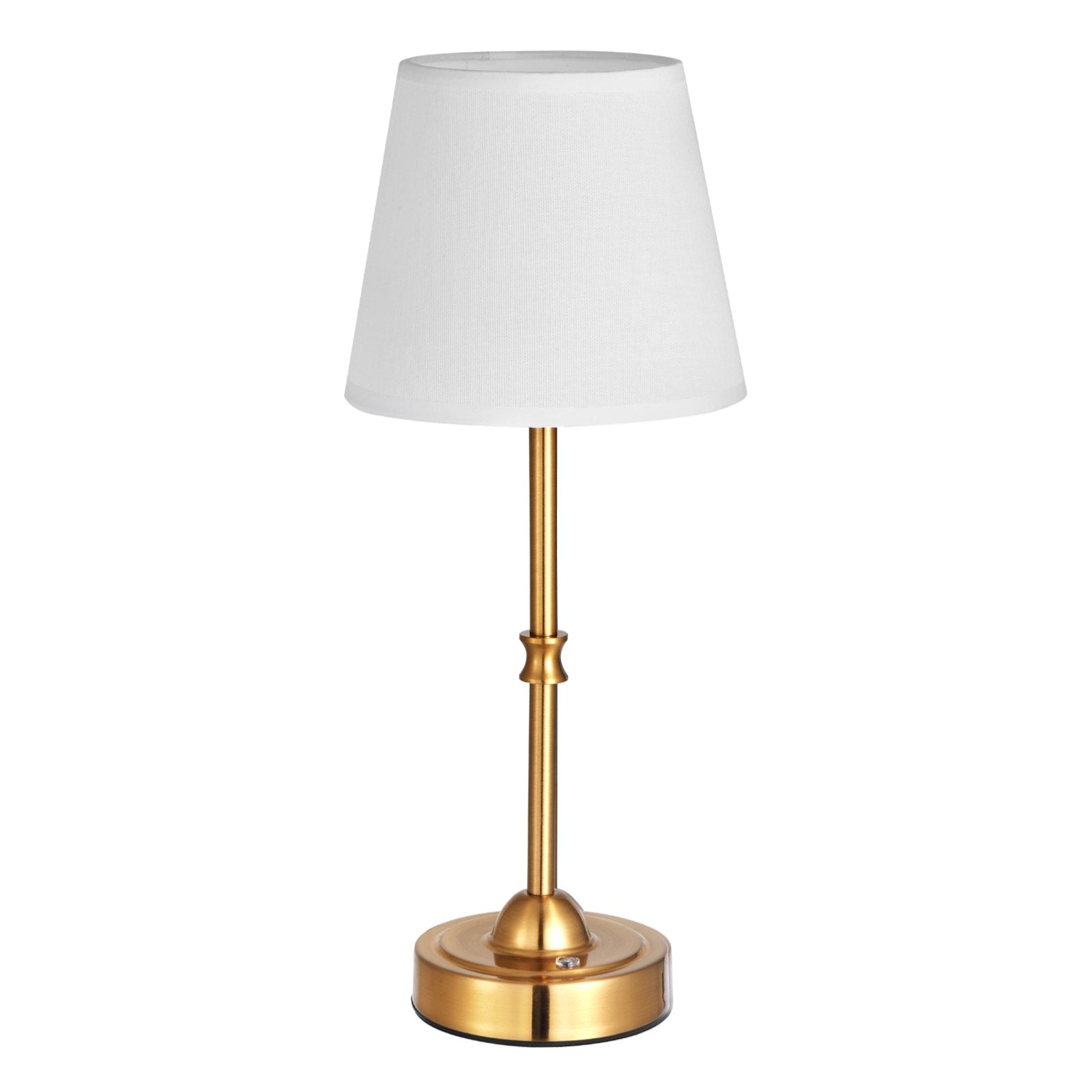 Cordless Table Lamp, 5200mAh Built-in Rechargeable Battery Desk Lamp, 3-Level Brightness, Fabric Shade, 2700-3000K Color Temperature, Table Light For Restaurant, Bedroom, Bar Counter, Gold
