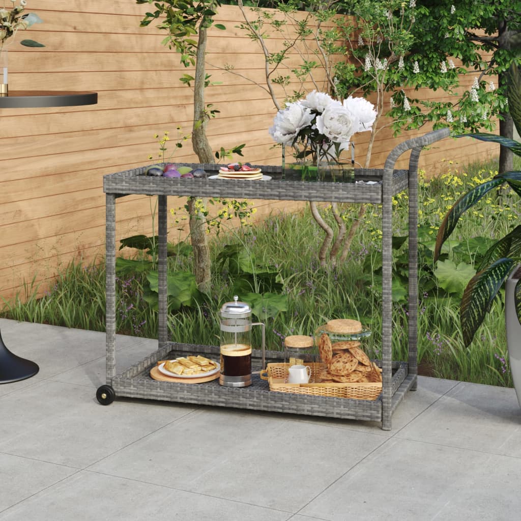 bar cart 100x poly rattan   bar cart 100x