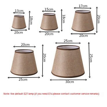Table Lamp Shade Shell Cover Fabric Round Linen