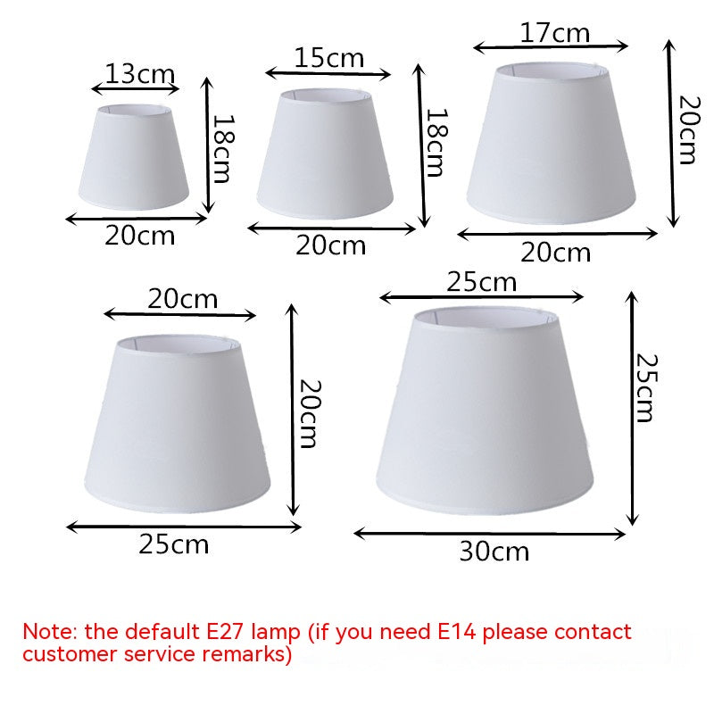 Table Lamp Shade Shell Cover Fabric Round Linen