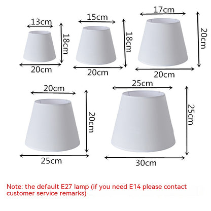 Table Lamp Shade Shell Cover Fabric Round Linen