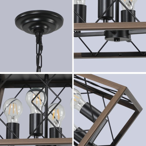 Farmhouse Chandelier 4 Lights Vintage Antique Chandelier Lamps -no Bulbs-Unusable Platform - Temu